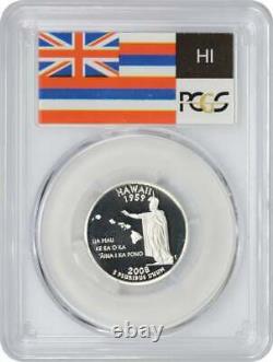2008-S Flag Silver Hawaii State Quarter HI PR70DCAM PCGS Proof 70 Deep Cameo