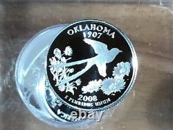 2008-S Oklahoma Statehood Silver Quarter DCAM Proof Lot of 11 Coins