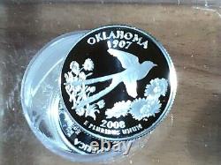 2008-S Oklahoma Statehood Silver Quarter DCAM Proof Lot of 11 Coins