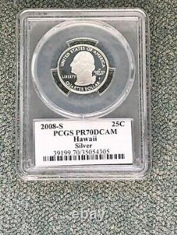 2008 S Silver Hawaii Quarter 25C PR70DCAM PCGS SET BREAK