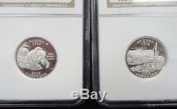 2008 S Silver Quarter Proof Set NGC PF 70 Ultra Cameo 5 coin set Popular Hawaii
