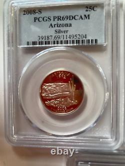 2008 S Silver State Quarter PCGS PR69 Graded Proof Coin 25 Cent Set