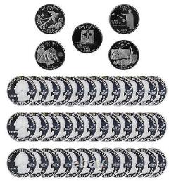 2008 S State Quarter Proof Roll Gem Deep Cameo 90% Silver 40 US Coins