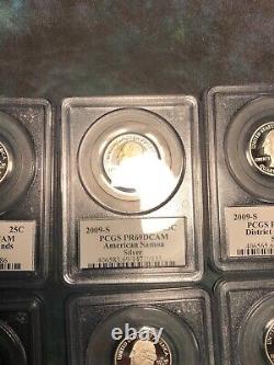 2009-S PCGS PR69DCAM Proof Commemorative State Quarters SILVER 6 coin set