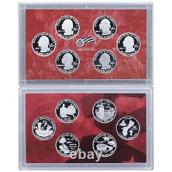 2009 S Proof Territory Quarter Set 10 Pack 90% Silver With Boxes & COAs 60 Coins