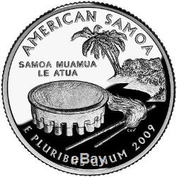 2009 S Silver Gem Proof American Samoa Territory Quarter 90% Silver