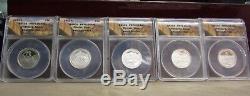 2010-2017-S United States National Parks Silver Quarters ANACS PR70 DCAM withCases