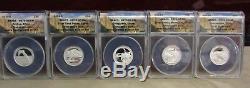 2010-2017-S United States National Parks Silver Quarters ANACS PR70 DCAM withCases