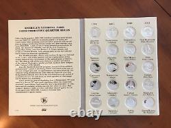 2010-2021 S Proof Silver State ATB Parks Quarter Set-56 Coins-11 Years-In Folder
