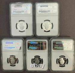 2010 S 5 State Quarters Proof Set NGC PF70 Silver Ultra Cameo National Parks