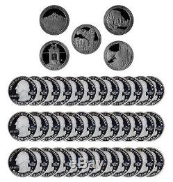 2010 S Parks Quarter ATB Proof Roll Gem Deep Cameo 90% Silver 40 US Coins