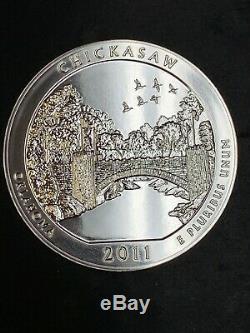 2011 Chicksaw America The Beautiful 5 Oz Incapsulated Silver Coin