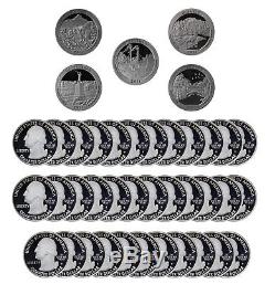 2011 S Parks Quarter ATB Proof Roll Gem Deep Cameo 90% Silver 40 US Coins