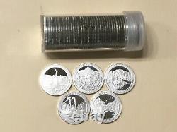 2011 S Silver Quarter Assorted Roll (40) Gem Proof Mirror-like Silver Quarters
