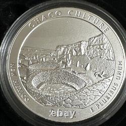 2012 P Chaco Culture 5 Ounce Silver ATB Burnished Quarter OGP