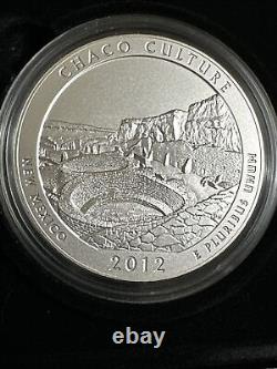 2012 P Chaco Culture 5 Ounce Silver ATB Burnished Quarter OGP