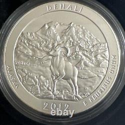 2012 P Denali 5 Ounce Silver ATB Burnished Quarter OGP