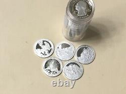 2012 S Silver Quarter Assorted Roll (40) Gem Proof Mirror-like Silver Quarters