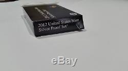 2012 U. S. Mint Silver Proof Set 90% United States Kennedy Roosevelt ATB Quarters