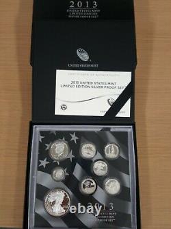 2013 United States Mint Limited Edition Silver Proof Set Priced per Set