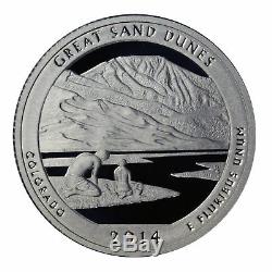 2014 S Parks Quarter ATB Proof Roll Gem Deep Cameo 90% Silver 40 US Coins