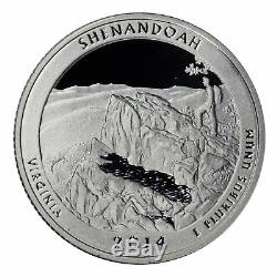2014 S Parks Quarter ATB Proof Roll Gem Deep Cameo 90% Silver 40 US Coins