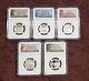 2014 S Silver 25c Ngc Pf 70 Ultra Cameo Early Releases 5 Coin Set