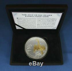 2014 United States 5oz Silver coin Everglades National Park in Case with COA