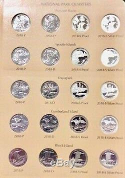 2016 21 PDSS Washington Quarters ATB National Parks 80 Coin Silver Dansco Set