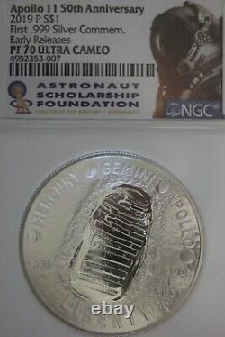 2019 P PF 70 Apollo 11 Anniversary Commemorative Silver Dollar NGC Early OCE 485