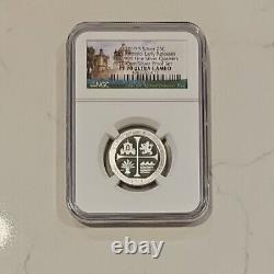 2019 S FIRST 99.9% SILVER QUARTERS 5 Coin & 1st W REVERSE PROOF 1C NGC PF 69