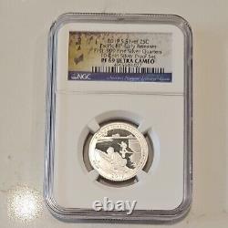 2019 S FIRST 99.9% SILVER QUARTERS 5 Coin NGC PF 69 ULTRA CAMEO SET