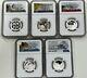 2019 S Proof Silver Quarter National Parks 5 Coin Set NGC PF70 Ultra Cameo