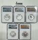 2020-S NGC PF70 5-Coin Set. Silver. America The Beautiful Proof Quarter Set