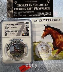2021 Cook Is. S$5Kentucky Thoroughbred MS 70