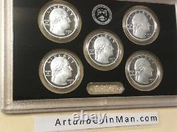 2022 Silver Quarters Proof Set American Women (5 Coins) Box And Coa