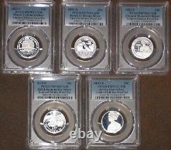 2023 S Limited Edition Silver Proof Quarter set PCGS Grade PR70 DCAM PF 5 coin