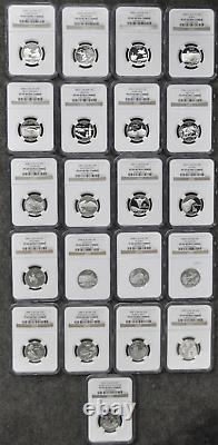 21 Silver State & Territory Quarters 2004-2009 S Proof NGC PF69 Ultra Cameo