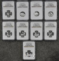 21 Silver State & Territory Quarters 2004-2009 S Proof NGC PF69 Ultra Cameo