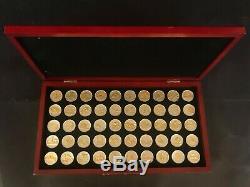 24kt Gold plated and Silver Highlighted U. S. Statehood Quarters Collection