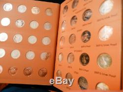 264 state & territorial quarters in 3 Dansco albums, P, D, S proof, Silver proof