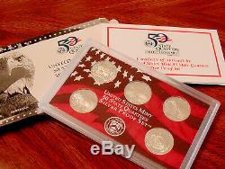 28 Sets Silver Proof Statehood, DC, Territories, ATB Quarters, 2004 to 2010