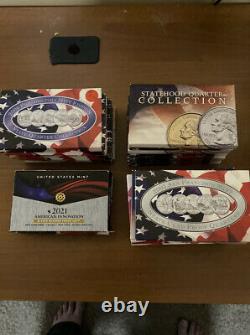 29 Mint, Platinum, and one proof set of statehood quarters from 1999 to 2008