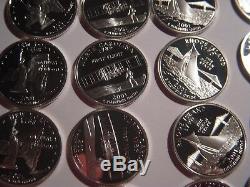2 Rolls Silver 2001 and 2003 Proof State Quarters Deep Cameo