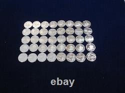 40 2005-S Proof Cameo Silver Quarters (bl14)
