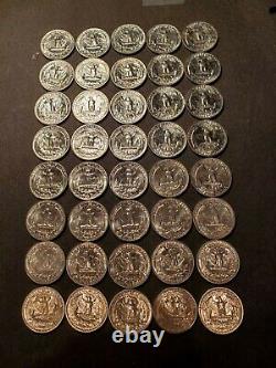 (40) Roll of 1955 D Washington Silver Quarters uncirculated plus 1 extra