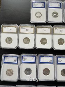 42 Different BU Silver Proof Washington State Quarters 1999-2008S