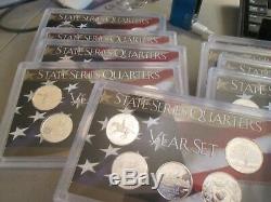 50 Silver Proof Quarter 1999 Thru 2008 50 Coins