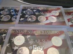 50 Silver Proof Quarter 1999 Thru 2008 50 Coins