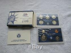 50 State Quarters US Mint Proof Sets and Silver Proof Sets 1999 2004 14 sets